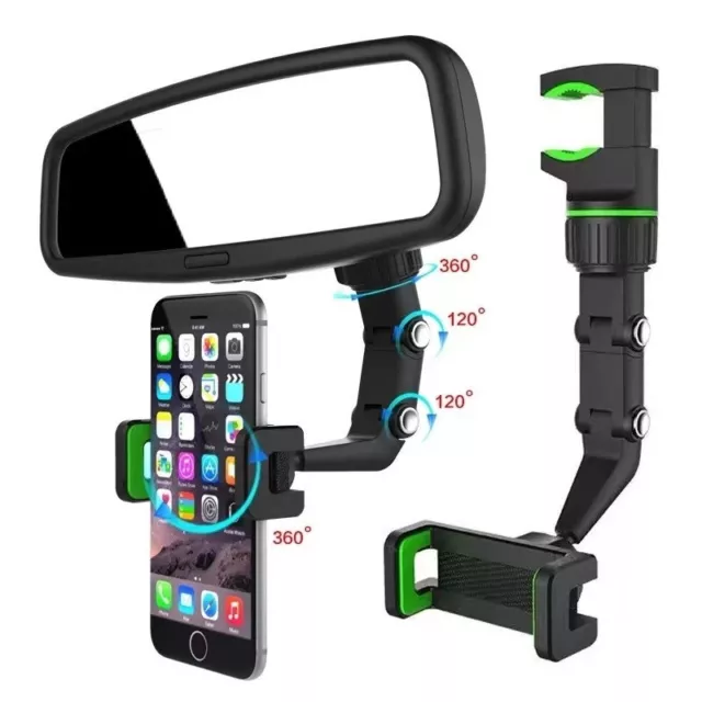 Supporto Da Auto Specchietto Retrovisore Per Cellulari Navigatore Smartphone