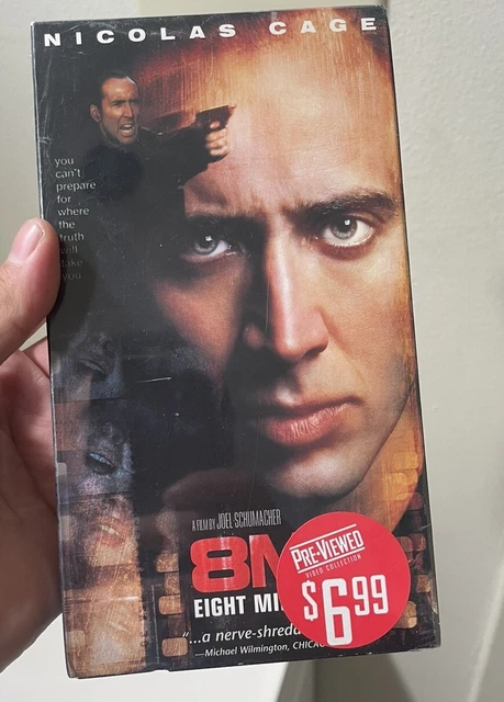 8MM VHS VIDEO Tape Movie Nicolas Cage Blockbuster 8 MM Millimeter ...