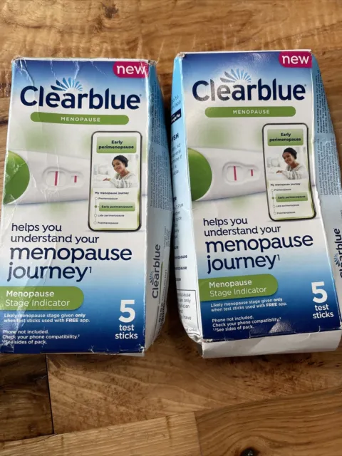 Indicador de menopausia Clearblue 2 piezas - 5 varillas de prueba EXP. 03/2025+ caja DMG