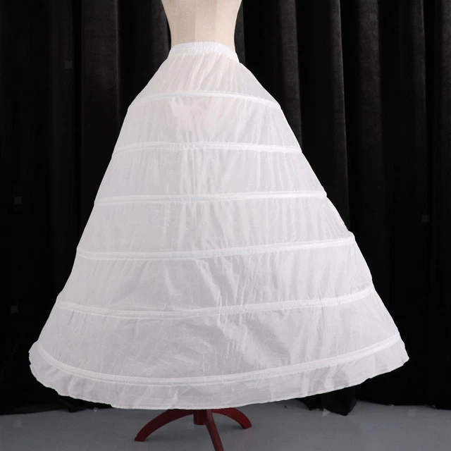 Wedding Bridal Petticoat 6 Hoops Crinoline Prom Underskirt Fancy Skirt Slip