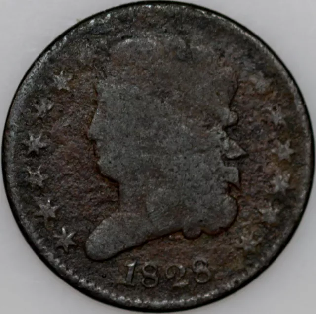 1828-P Half Cent, Over 150 Years Old As Shown [SN01]