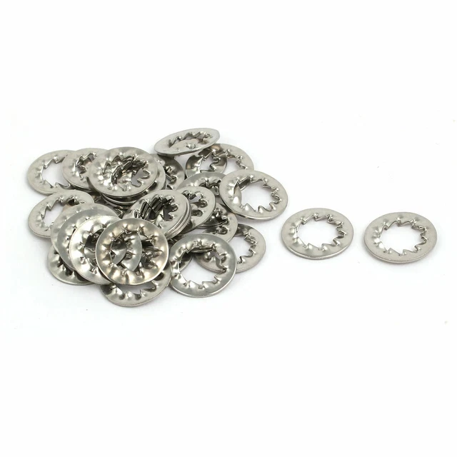 8mm Int. Dia acier inox 304 Int. Rondelle Serrage Gris Argent 30pc