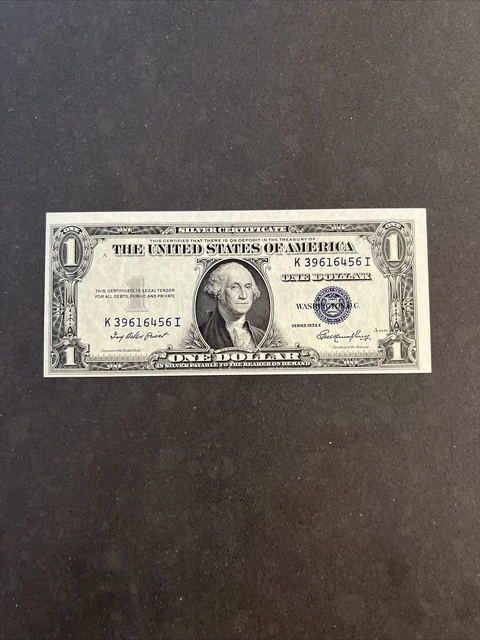 1935E $1 Silver Certificate Uncirculated Unc Fr 1614 Block Ki
