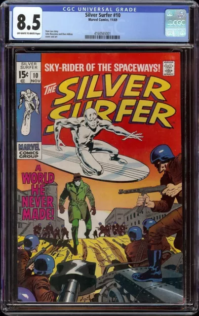 Silver Surfer # 10 CGC 8.5 OW/W (Marvel, 1969) John Buscema cover
