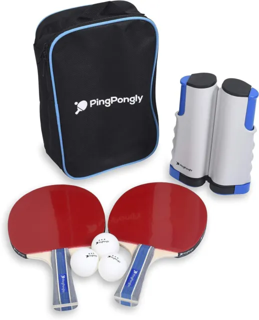 Ping Pongly Table Tennis Retractable Net Paddles Balls Ping Pong Portable