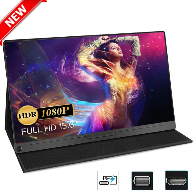 15.6INCH PORTABLE MONITOR 1920×1080 HD IPS USB Type C Screen Display ...