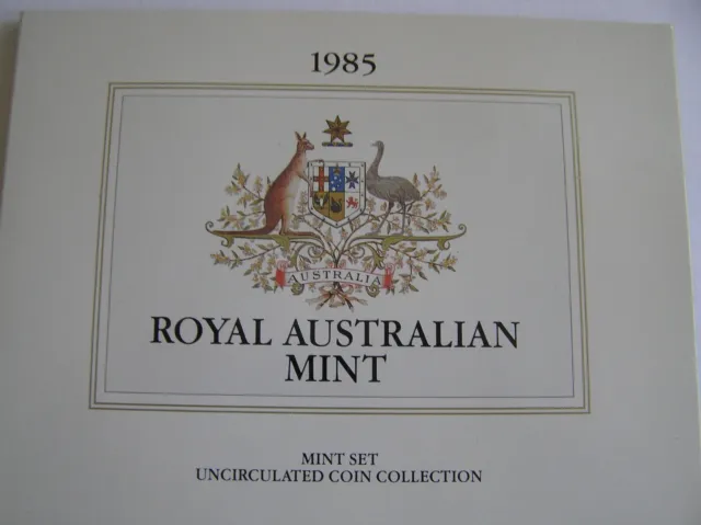 1985 Royal Australian Mint Set Uncirculated Coin Collection Of 7 Coins