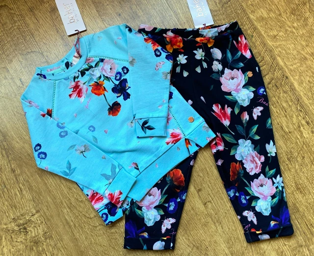 Ted Baker 18-24 months long sleeve top leggings outfit set floral RRP £50 BNWT