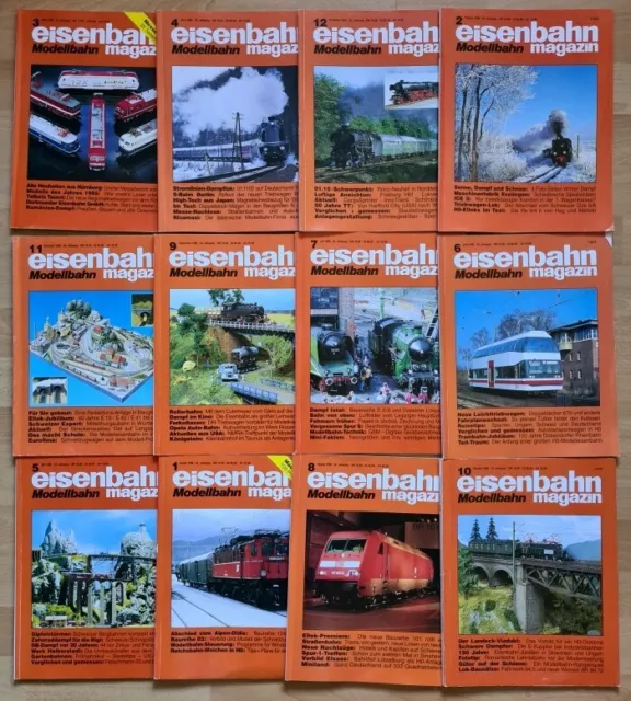 12x Eisenbahn Modellbahn Magazin 1996 komplett Zeitschrift Miniatur Zeitschrift