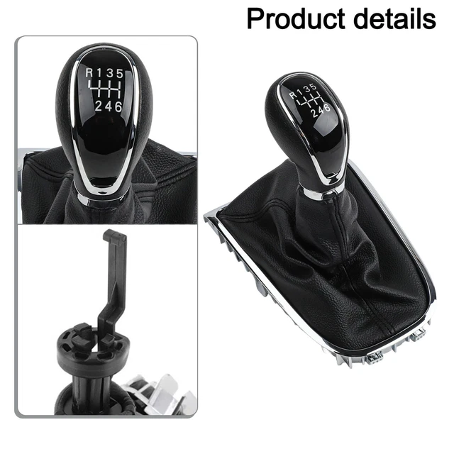 Pommeau Levier De Vitesse Cuir PU Pour Opel Astra J / Insignia / Buick Regal 2009-2013 - Noir, Diam. 14mm