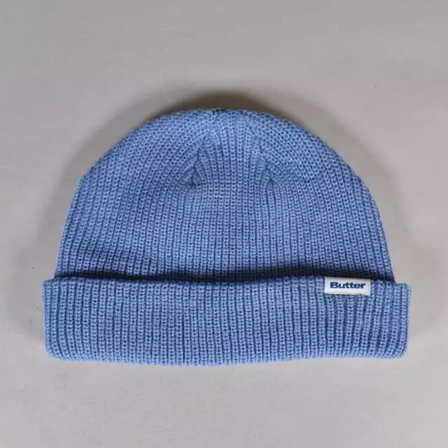 Butter Goods Wharfie (White Tab) Beanie - Pacific Blue