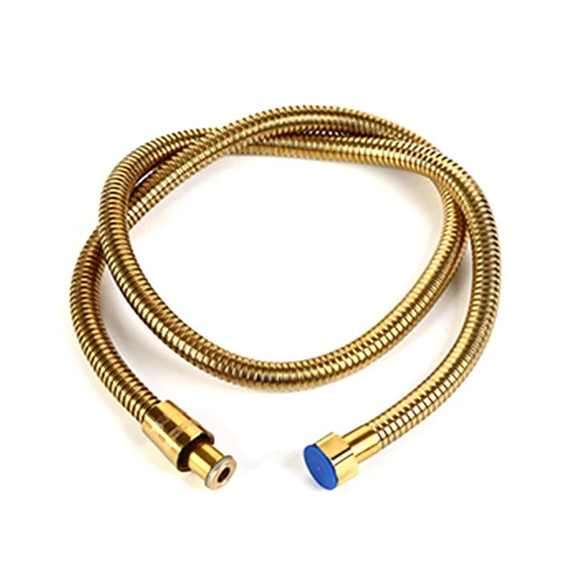 Tubo doccia portatile flessibile antiavvolgimento oro spazzolato acciaio inox