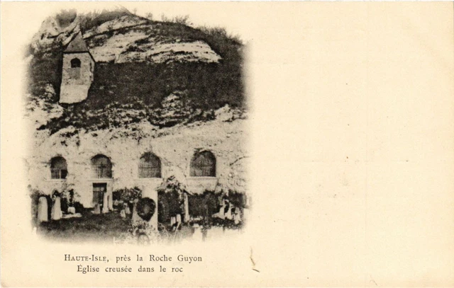 CPA Haute-Isle, Pres la Roche Guyon - Rock-Cut Church (290337)
