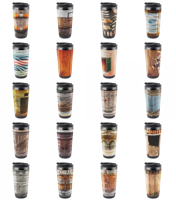 Ambesonne Rustic Art Travel Mug Steel Thermal Cup 16 oz