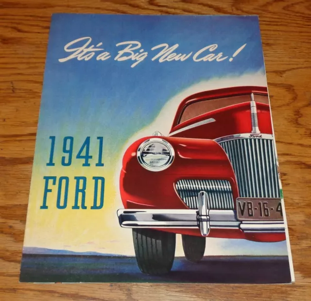 Original 1941 Ford Full Line Sales Brochure 41 Super De Luxe Sedan Coupe