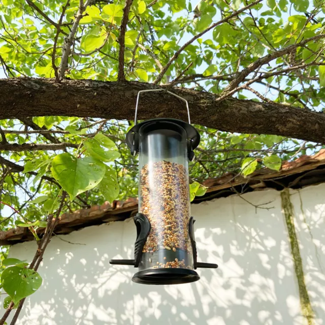 Bird Feeder With Hanging Ring Automatic Budgie Feeding Container