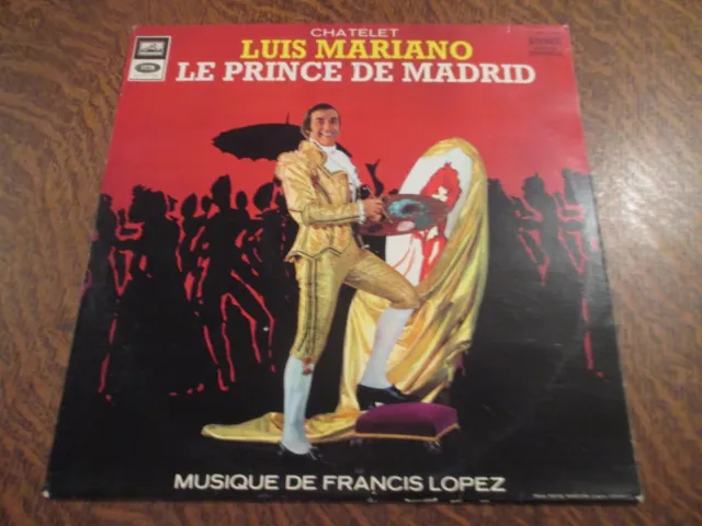 33 tours LUIS MARIANO dans "le prince de madrid" musique de FRANCIS LOPEZ