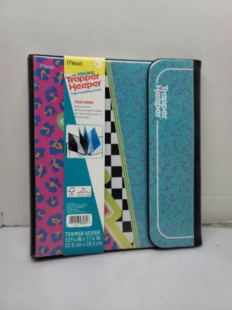 NEW Trapper Keeper Binder Retro Color Portfolio Folder  Mead 12 3/16" x 11 1/4"