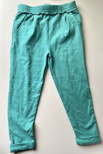 Jojo Maman Bebe Girls Age 4-5 years Green Cotton Leggings VGC