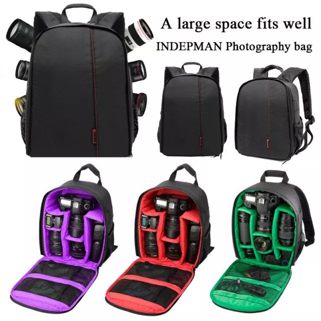 Grande Mochila Cámara Bolsa de Hombro Funda Impermeable Multi-Compartment "