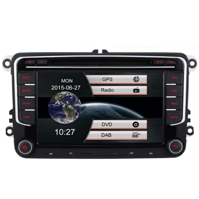 Car Stereo Head Unit GPS Sat Nav DAB+ Radio DVD For VW Passat Golf MK5 MK6 Jetta