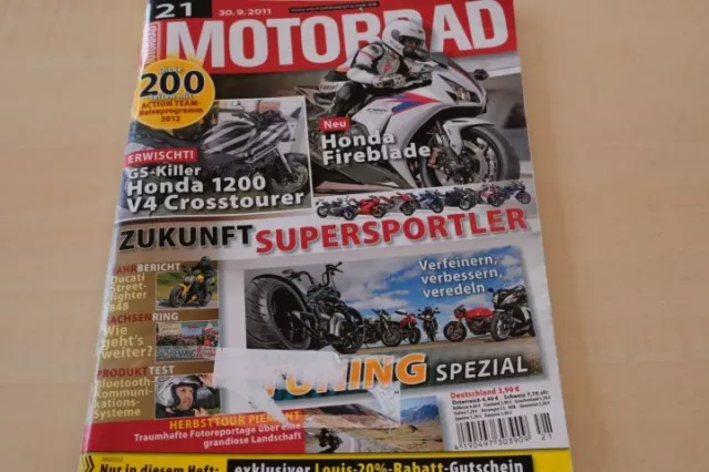 2) Motorrad 21/2011 - Ducati Hypermotard Kompress - BMW F 800 GS Touratech in e