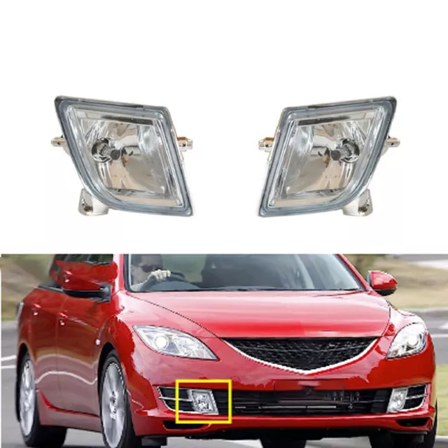 1 Pair Front side Fog light Foglamp With Bulbs For Mazda 6 atenza 2008-2012