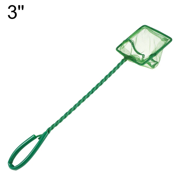 2Pcs Aquarium Fish Net Fish Tank Accessories Small Fish Fine Net Green 3'' 6