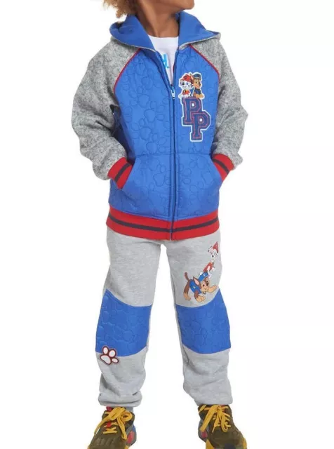 Paw Patrol Boy Kids hooded jacket, t shirt, jogger pants 3pc fleece set size 6
