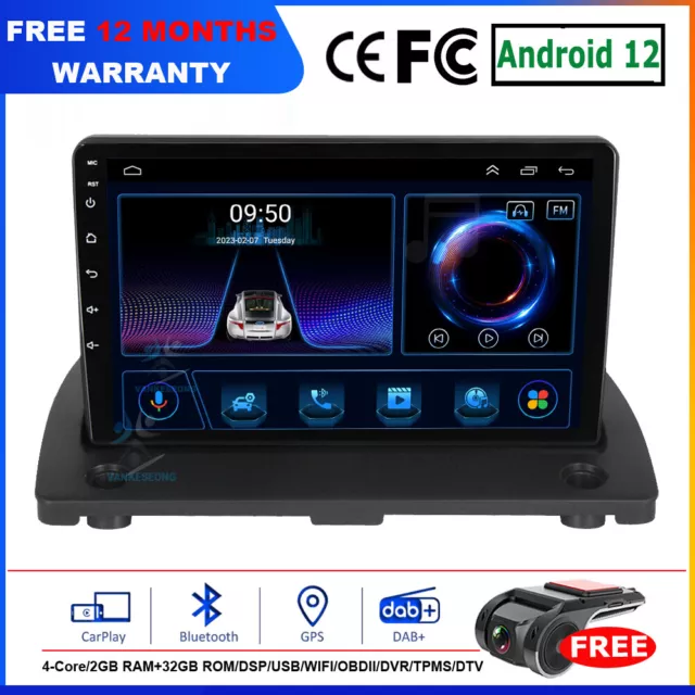 9" Android 12 Autoradio Navigation DAB+ Carplay BT WiFI für Volvo XC90 2004-2014