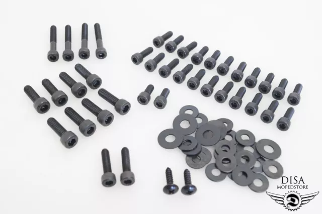 Verkleidungsschrauben SET Schwarz für Peugeot Speedfight 2 AC LC 50 Roller