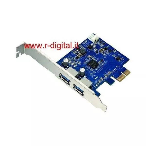 SCHEDA PCI USB 3.0 SUPERSPEED 2 PORTE EXPRESS CARD 5 Gbps HUB SDOPPIATORE USB 3