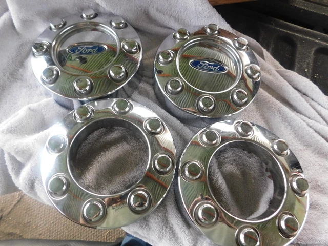 Ford F250 SD F350 Factory OEM Wheel Center Rim Cap Cover 8 Lug CHROME Set of 4