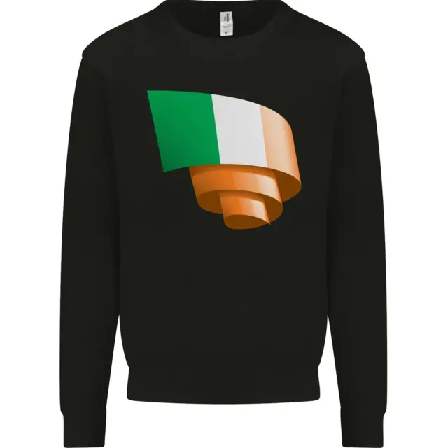 Curled Ireland Flag Irish St Patricks Day Football Mens Sweatshirt Jumper