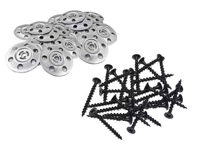 Metal Insulation Discs & Dry Wall Screws Packs Plasterboard Wall Ceiling Fixings