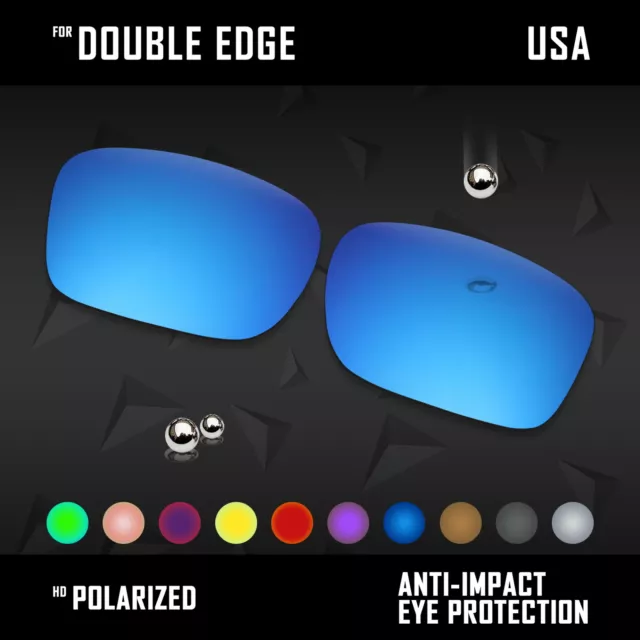 Anti Scratch Polarized Replacement Lenses for-Oakley Double Edge OO9380 Options