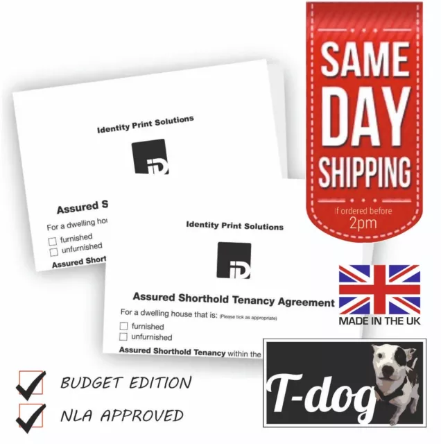 Assured Shorthold Tenancy Agreement furnished or unfurnished Pack of 2