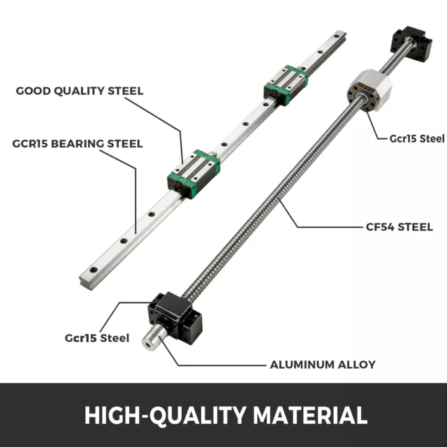 Carril de Guía Lineal HGR20-700 mm Guía de Deslizamiento HGR20 para Kit CNC 3