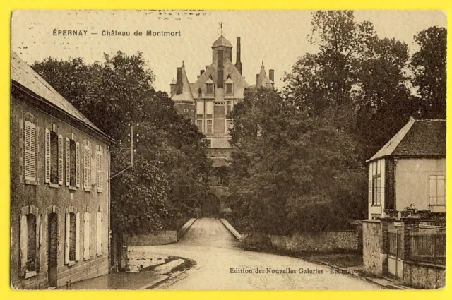 cpa FRANCE Belle Carte 51 - EPERNAY (Marne) CASTLE de MONTMORT Kasteel Burg