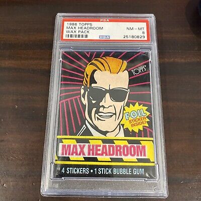 1986 Topps Max Headroom Unopened Wax Pack PSA 8- VERY RARE FIND💥💥💥