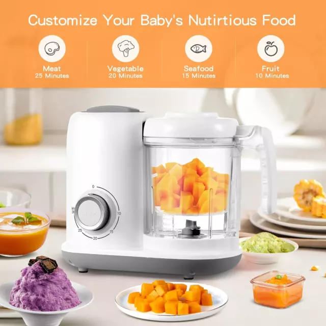 Vapor y licuadora Baby Food Maker | Mezcladora multifunción para procesador de alimentos para bebés 3