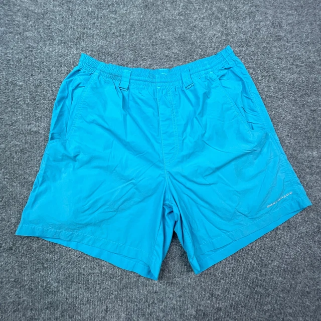 Columbia PFG Swim Trunks Mens Small Blue Omni Shade Lined Fishing Board Shorts