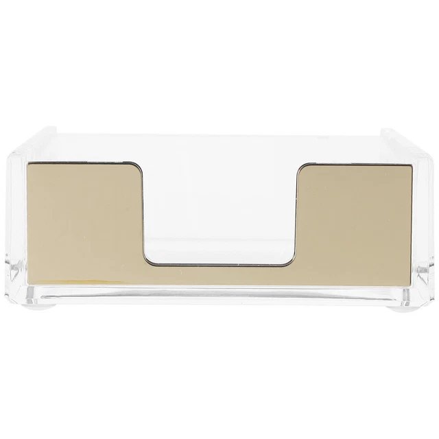 Memo Note Holder Transparent Memo Pad Dispenser Paper Clip Organizer for Office