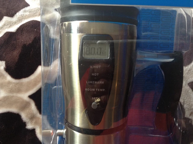 Brand New! SmartGear 12V digital heated mug plug in car great for travel 5