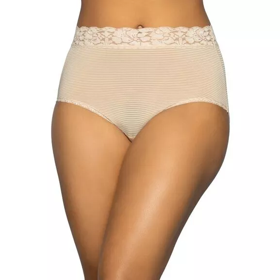 VANITY FAIR FLATTERING Lace Panties Knickers - size US8/XL, UK 12