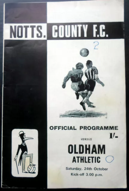 Notts County v Oldham Athletic     24-10-1970