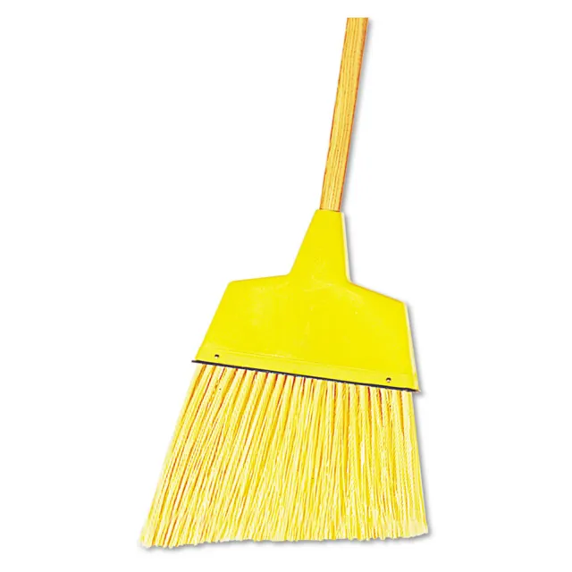Boardwalk 932A 12-Pc. Plastic Angler Brooms w/ 53 in. Wood Handle - Yellow New