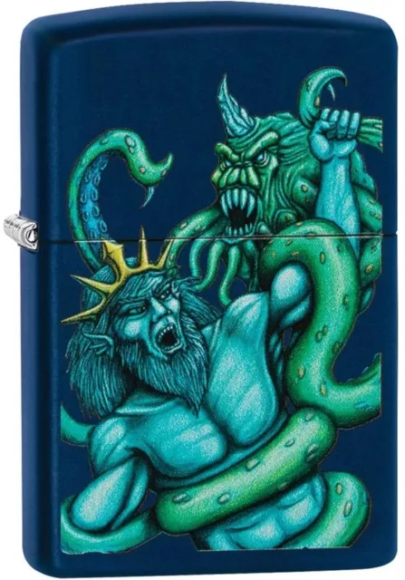 Zippo Poseidon, God of the Sea, Undersea Monster, Neptune Kracken Navy NEW RARE