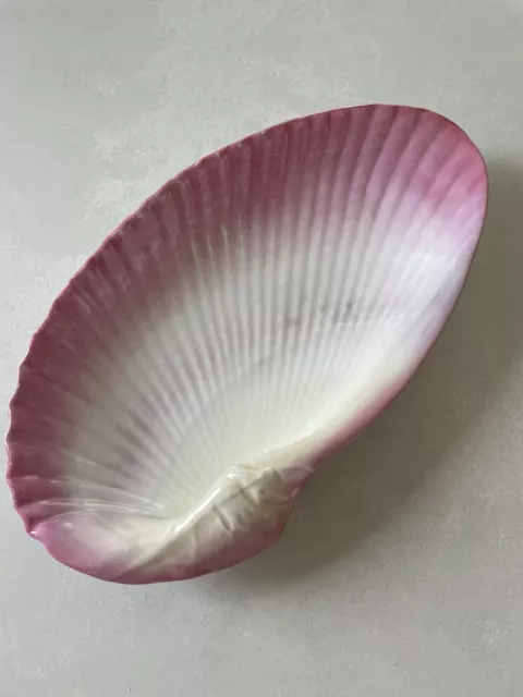 Antique Wedgwood Pearlware Pink Clam Shell Dish 1880s Rare 3