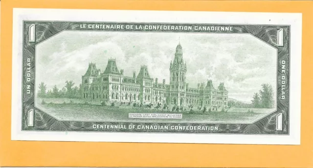 1967 Canadian 1 Dollar Bill Very Nice Crisp (Unc) 2